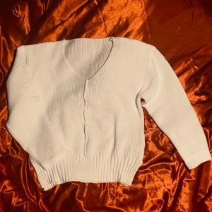 Xtra soft white v-neck sweater